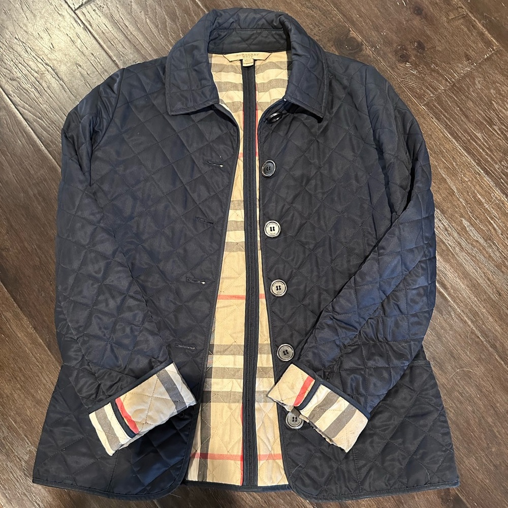 Burberry Diamond Quilted Jacket in Midnight